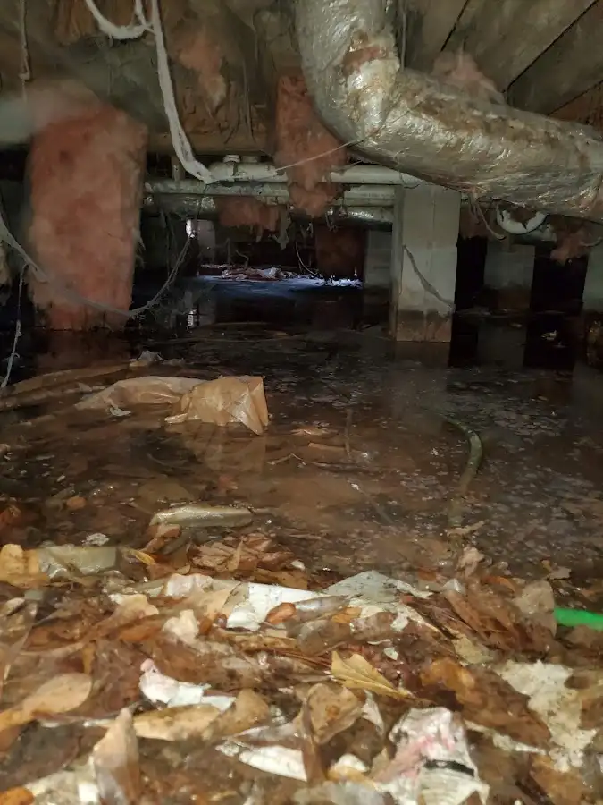 Crawl space flood assessment for Commercial Water Damage Restoration in Westerly